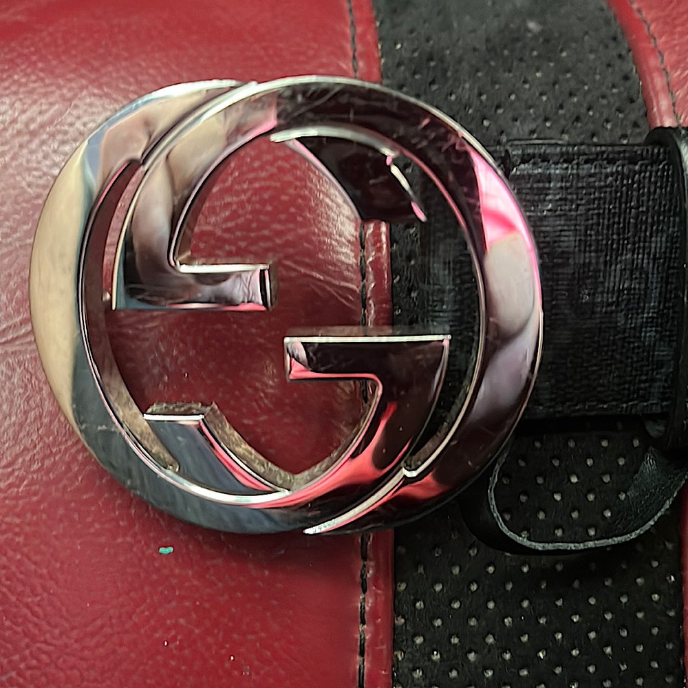 GG Supreme belt with G buckle worn once